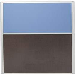 Rapidline Rapid Screen 1200W x 30D x 1650mmH Blue Fabric / Ironstone Base